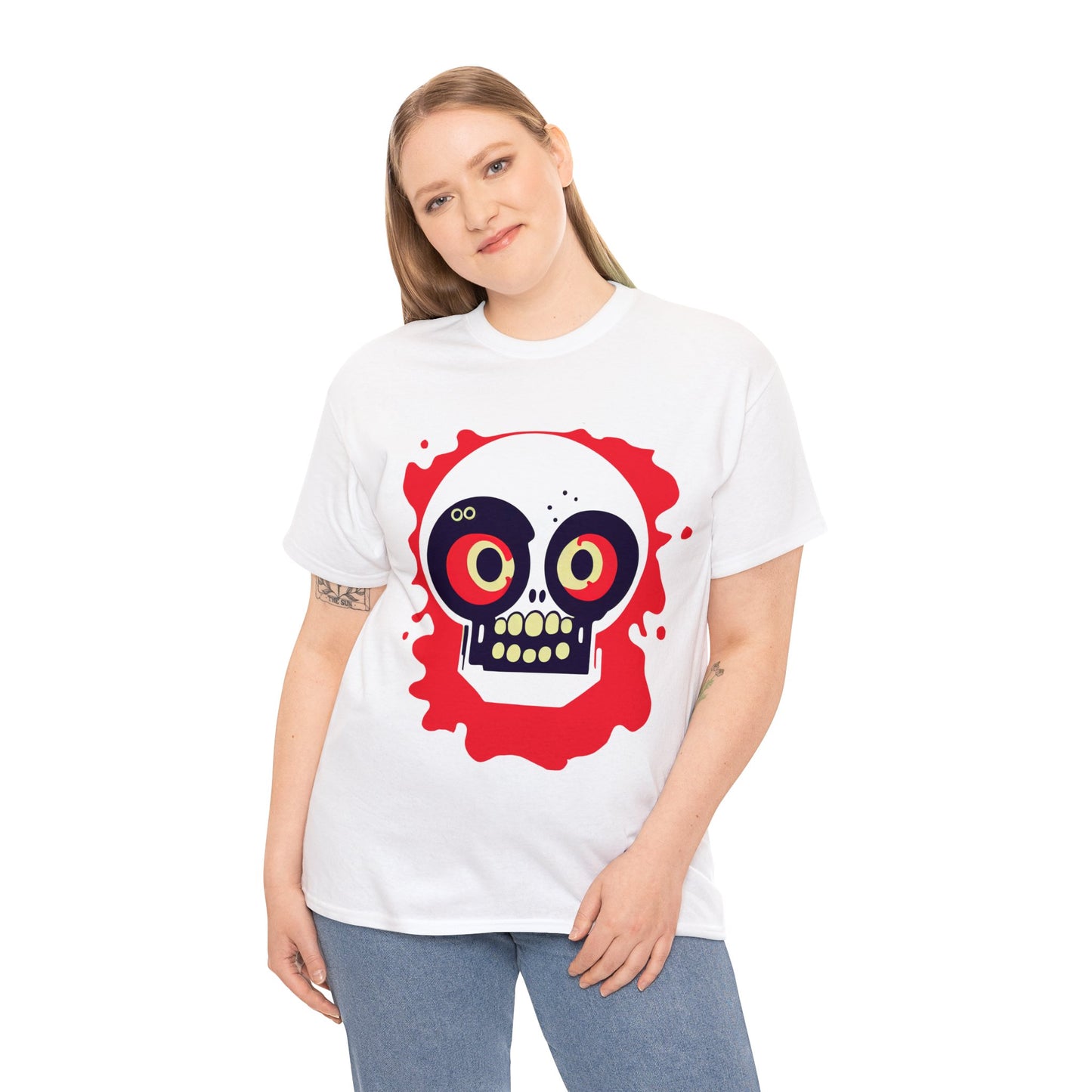 Weird Skull Zombie Monster Graphic Design Tee