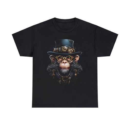 Steampunk Monkey Chimp Ape Graphic Design Tee