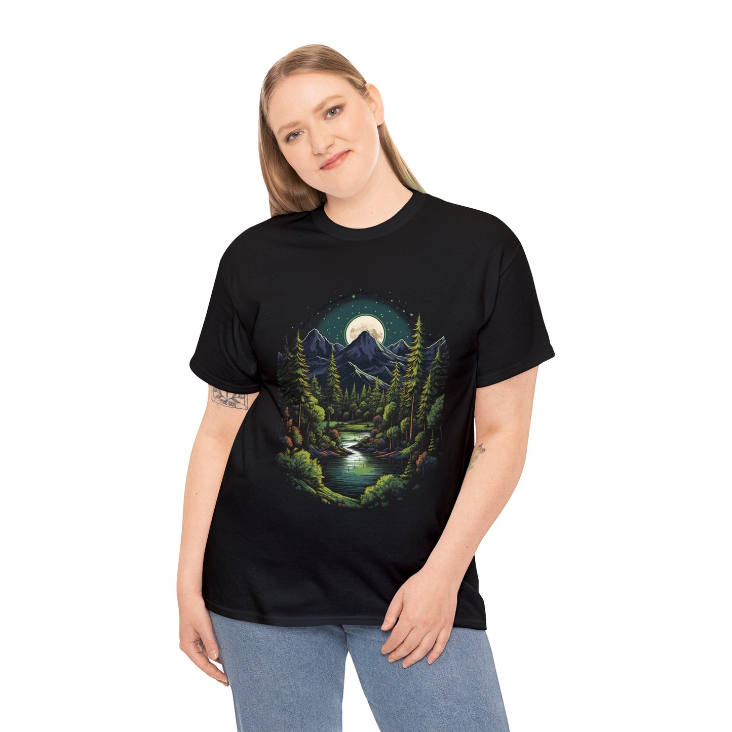 Forest Scenic Mountain Graphic Design Tee