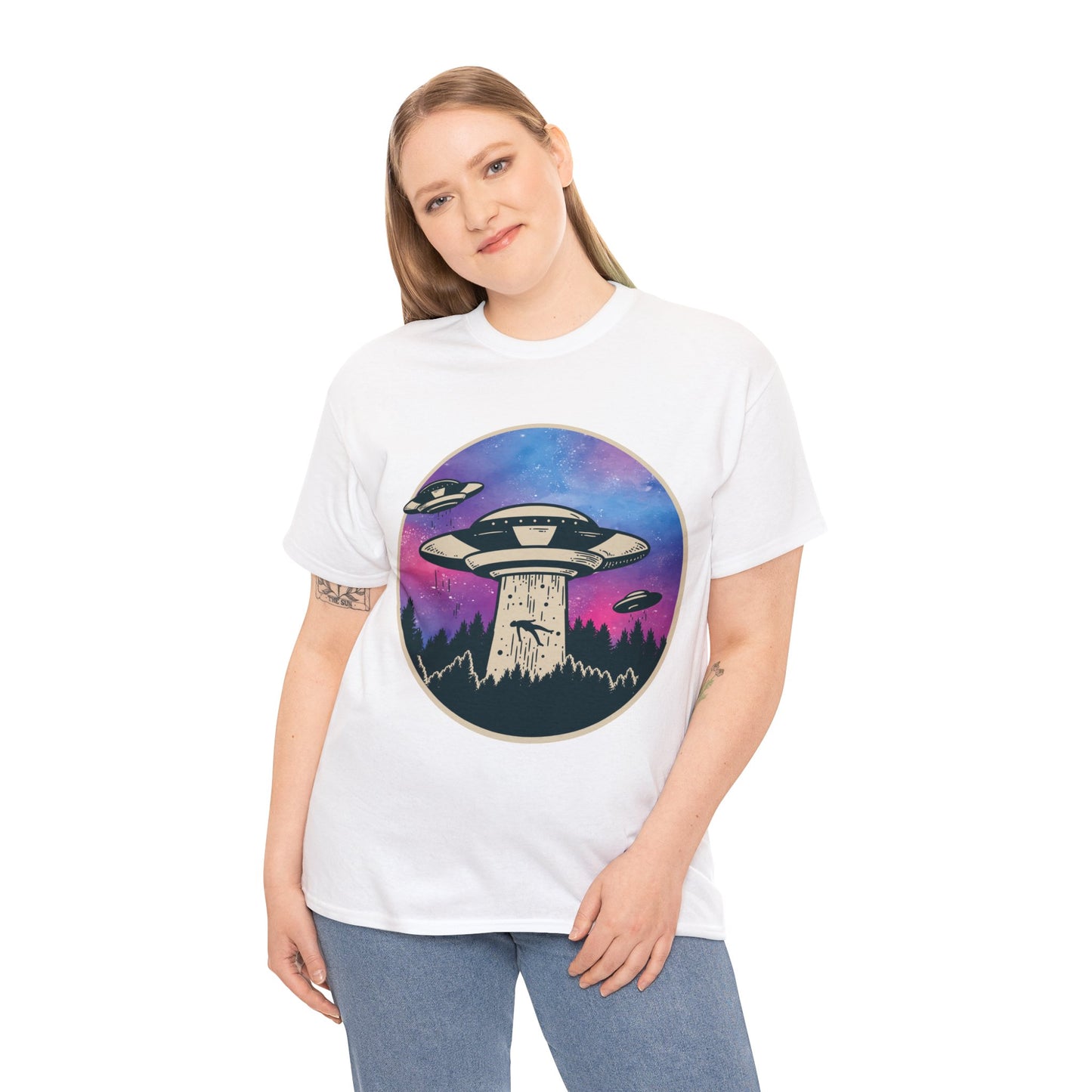 Alien Abduction UFO Funny Graphic Designer Tee