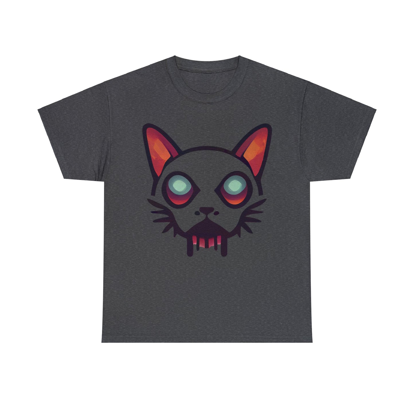 Zombie Monster Cat Design Popular Culture Graphic Tee