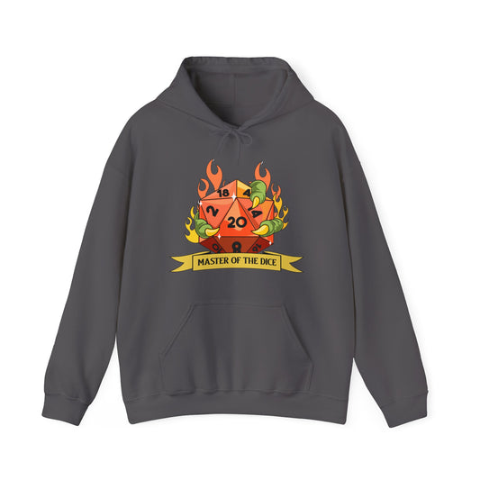 Master Of The Dice Dragon Inspired Table Top Gaming Role playing Fantasy Hooded Sweatshirt