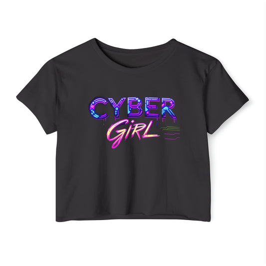 Cyber Girl Popular Culture Women Festival Crop Top